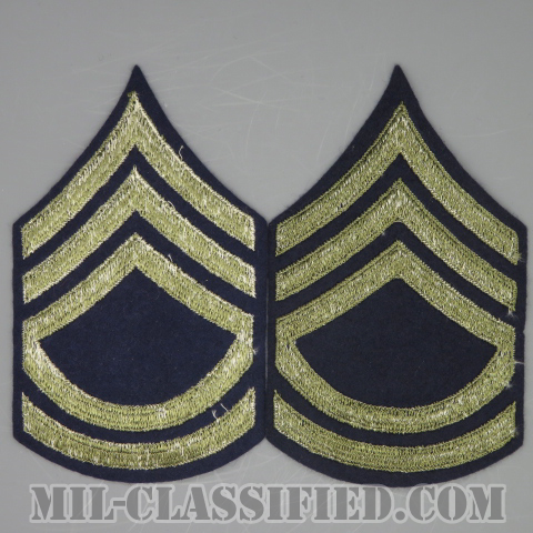 技術軍曹 (T/SGT)（Technical Sergeant 2nd Grade）[ウール・フェルト生地刺繍タイプ/階級章（1942-1948）/パッチ/ペア（2枚1組）/1点物]の画像