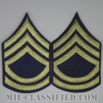 技術軍曹 (T/SGT)（Technical Sergeant 2nd Grade）[ウール・フェルト生地刺繍タイプ/階級章（1942-1948）/パッチ/ペア（2枚1組）/1点物]の画像