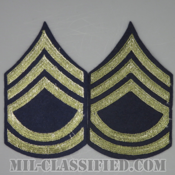 技術軍曹 (T/SGT)（Technical Sergeant 2nd Grade）[ウール・フェルト生地刺繍タイプ/階級章（1942-1948）/パッチ/ペア（2枚1組）/1点物]の画像