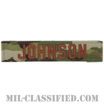 JOHNSON [OCP（7C）/ブラウン刺繍/空軍ネームテープ/ベルクロ付パッチ]画像