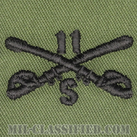 第11機甲騎兵連隊 連隊支援大隊 騎兵科章（Regimental Support Squadron, 11th Armored Cavalry）[サブデュード/兵科章/パッチ/ペア（2枚1組）]の画像
