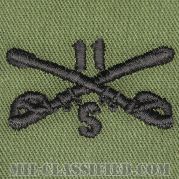 第11機甲騎兵連隊 連隊支援大隊 騎兵科章（Regimental Support Squadron, 11th Armored Cavalry）[サブデュード/兵科章/パッチ/ペア（2枚1組）]の画像