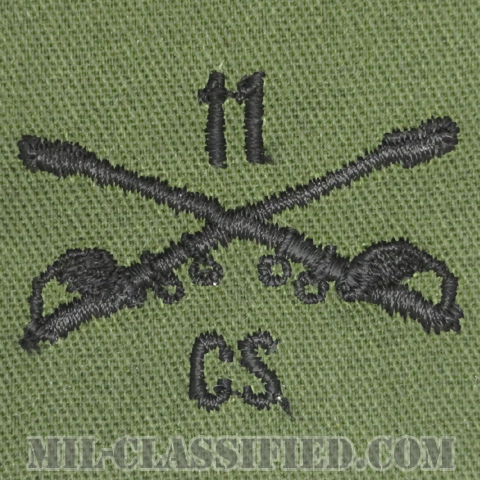 第11機甲騎兵連隊 戦闘支援大隊 騎兵科章（Combat Support Squadron, 11th Armored Cavalry）[サブデュード/兵科章/パッチ/ペア（2枚1組）]の画像