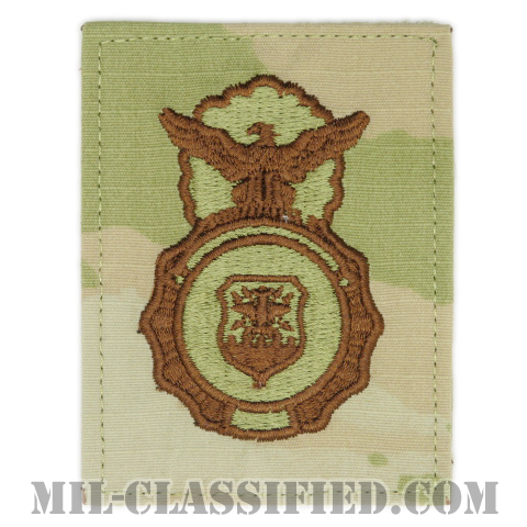 空軍警備隊章 (セキュリティーフォース・セキュリティーポリス)（Security Forces, Security Police Badge）[OCP（3C）/ブラウン刺繍/ベルクロ付パッチ]の画像