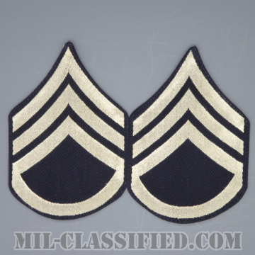 二等軍曹（Staff Sergeant (SSG)）[機械織りタイプ/階級章（1942-1948）/パッチ/ペア（2枚1組）/1点物]の画像