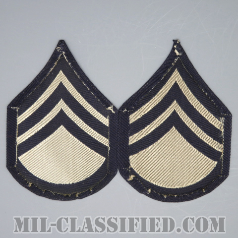 二等軍曹（Staff Sergeant (SSG)）[機械織りタイプ/階級章（1942-1948）/パッチ/ペア（2枚1組）/1点物]の画像