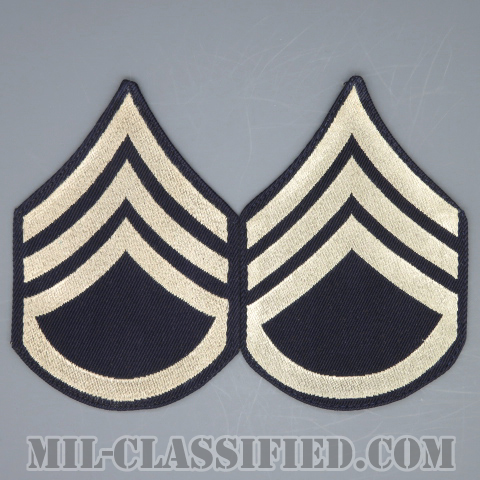 二等軍曹（Staff Sergeant (SSG)）[機械織りタイプ/階級章（1942-1948）/パッチ/ペア（2枚1組）/1点物]の画像