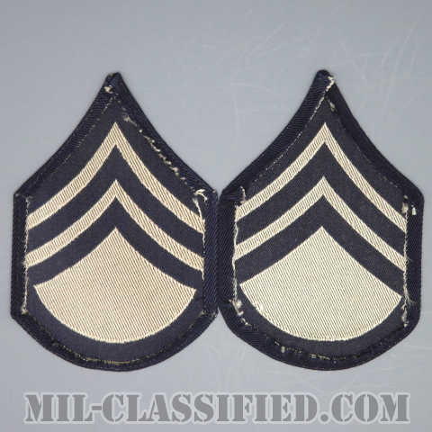 二等軍曹（Staff Sergeant (SSG)）[機械織りタイプ/階級章（1942-1948）/パッチ/ペア（2枚1組）/1点物]の画像