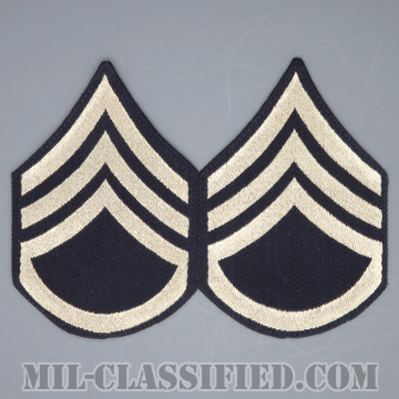二等軍曹（Staff Sergeant (SSG)）[機械織りタイプ/階級章（1942-1948）/パッチ/ペア（2枚1組）/1点物]の画像