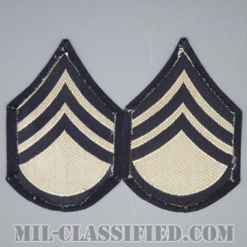 二等軍曹（Staff Sergeant (SSG)）[機械織りタイプ/階級章（1942-1948）/パッチ/ペア（2枚1組）/1点物]の画像