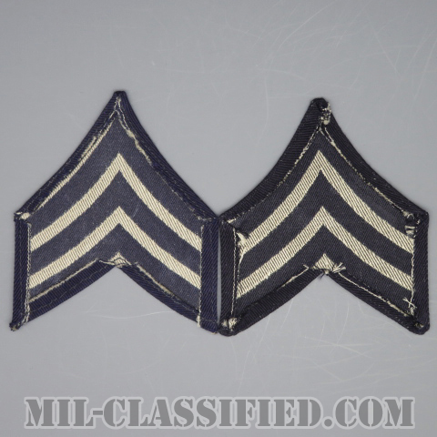 軍曹（Sergeant (SGT)）[機械織りタイプ/階級章（1942-1948）/パッチ/ペア（2枚1組）/1点物]の画像
