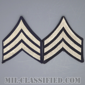軍曹（Sergeant (SGT)）[機械織りタイプ/階級章（1942-1948）/パッチ/ペア（2枚1組）/1点物]の画像