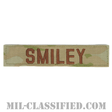 SMILEY [OCP（3C）/ブラウン刺繍/空軍ネームテープ/ベルクロ付パッチ]の画像