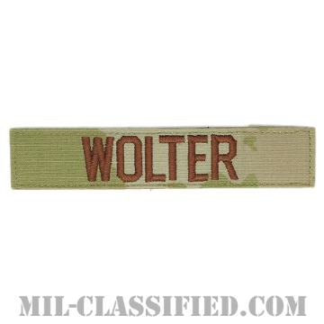 WOLTER [OCP（3C）/ブラウン刺繍/空軍ネームテープ/ベルクロ付パッチ]の画像