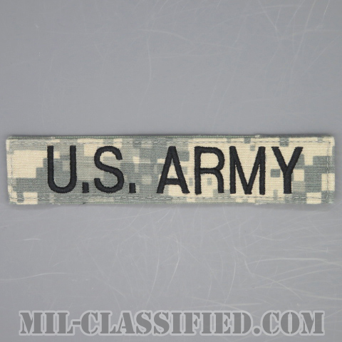 U.S.ARMY [UCP（ACU）/ブラック刺繍/ネームテープ/ベルクロ付パッチ/中古1点物]の画像