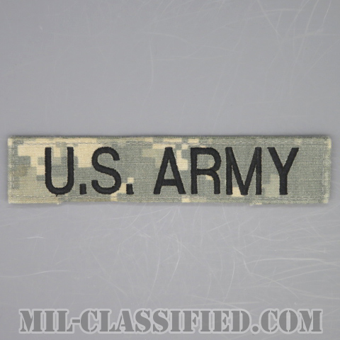 U.S.ARMY [UCP（ACU）/ブラック刺繍/ネームテープ/ベルクロ付パッチ/中古1点物]の画像