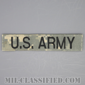 U.S.ARMY [UCP（ACU）/ブラック刺繍/ネームテープ/ベルクロ付パッチ/中古1点物]の画像