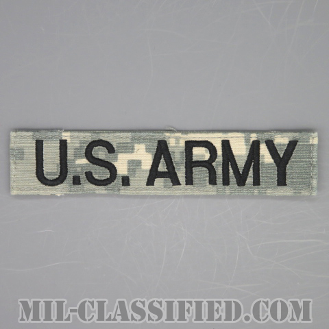 U.S.ARMY [UCP（ACU）/ブラック刺繍/ネームテープ/ベルクロ付パッチ/中古1点物]の画像