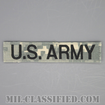 U.S.ARMY [UCP（ACU）/ブラック刺繍/ネームテープ/ベルクロ付パッチ/中古1点物]の画像