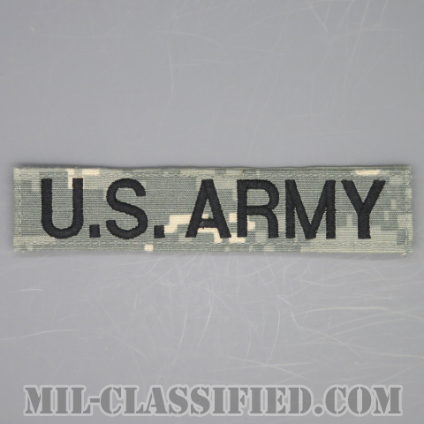 U.S.ARMY [UCP（ACU）/ブラック刺繍/ネームテープ/ベルクロ付パッチ/中古1点物]の画像