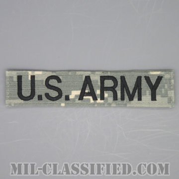 U.S.ARMY [UCP（ACU）/ブラック刺繍/ネームテープ/ベルクロ付パッチ/中古1点物]の画像