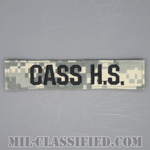 CASS H.S.（Cass High School JROTC） [UCP（ACU）/ブラック刺繍/ネームテープ/ベルクロ付パッチ/中古1点物]の画像