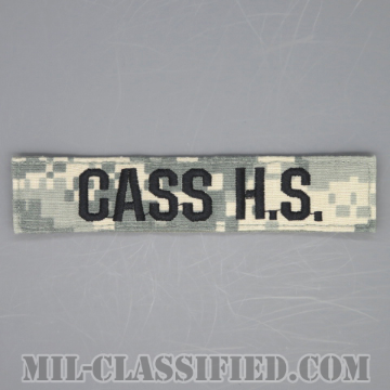 CASS H.S.（Cass High School JROTC） [UCP（ACU）/ブラック刺繍/ネームテープ/ベルクロ付パッチ/中古1点物]の画像