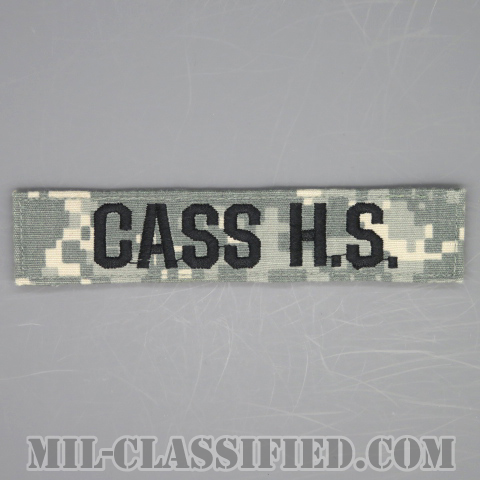 CASS H.S.（Cass High School JROTC） [UCP（ACU）/ブラック刺繍/ネームテープ/ベルクロ付パッチ/中古1点物]の画像