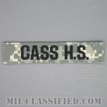 CASS H.S.（Cass High School JROTC） [UCP（ACU）/ブラック刺繍/ネームテープ/ベルクロ付パッチ/中古1点物]の画像