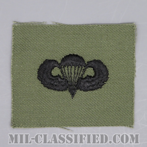 空挺章 (ベーシック)（Parachutist Badge, Basic）[サブデュード/1960s/コットン100％/パッチ/1点物]の画像
