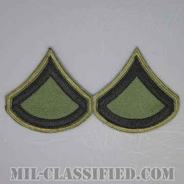 上等兵（Private First Class (PFC)）[サブデュード（カーキ縁）/カットエッジ/階級章（1968-）/パッチ/ペア（2枚1組）]の画像