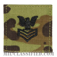 一等兵曹（Petty Officer First Class）[OCP（7C）/海軍階級章/ベルクロ付パッチ]の画像