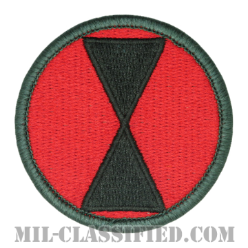 第7歩兵師団（7th Infantry Division）[カラー/メロウエッジ/ベルクロ付パッチ]の画像