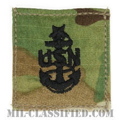 上級上等兵曹（Senior Chief Petty Officer）[OCP（7C）/海軍階級章/ベルクロ付パッチ]の画像