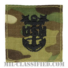 最先任上等兵曹（Master Chief Petty Officer）[OCP（7C）/海軍階級章/ベルクロ付パッチ]の画像