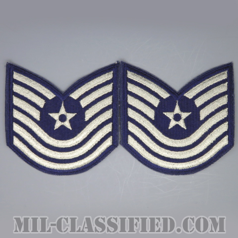 曹長（Master Sergeant）[カラー/カットエッジ/空軍階級章/Large（男性用）/パッチ/ペア2枚1組]の画像