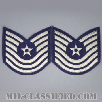 曹長（Master Sergeant）[カラー/カットエッジ/空軍階級章/Large（男性用）/パッチ/ペア2枚1組]の画像