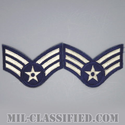 一等空兵/軍曹（Airman First Class/Sergeant）[カラー/カットエッジ/空軍階級章/Large（男性用）/パッチ/ペア2枚1組]の画像