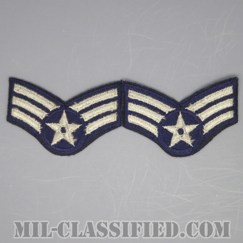 一等空兵/軍曹（Airman First Class/Sergeant）[カラー/カットエッジ/空軍階級章/Small（女性用）/パッチ/ペア2枚1組]の画像