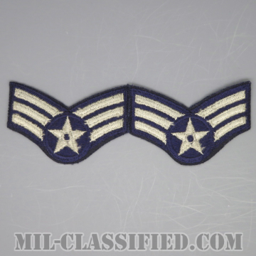 一等空兵/軍曹（Airman First Class/Sergeant）[カラー/カットエッジ/空軍階級章/Small（女性用）/パッチ/ペア2枚1組]の画像