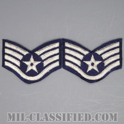 軍曹（Staff Sergeant）[カラー/カットエッジ/空軍階級章/Small（女性用）/パッチ/ペア2枚1組]の画像