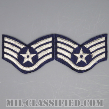 軍曹（Staff Sergeant）[カラー/カットエッジ/空軍階級章/Small（女性用）/パッチ/ペア2枚1組]の画像