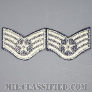 軍曹（Staff Sergeant）[カラー/カットエッジ/空軍階級章/Small（女性用）/パッチ/ペア2枚1組]の画像