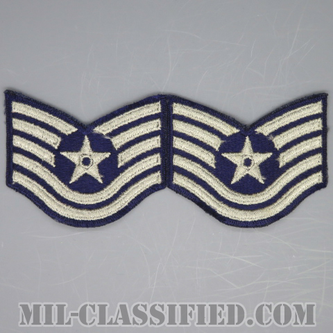 技能軍曹（Technical Sergeant）[カラー/カットエッジ/空軍階級章/Small（女性用）/パッチ/ペア2枚1組]の画像