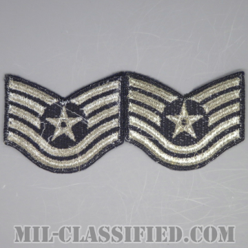 技能軍曹（Technical Sergeant）[カラー/カットエッジ/空軍階級章/Small（女性用）/パッチ/ペア2枚1組]の画像