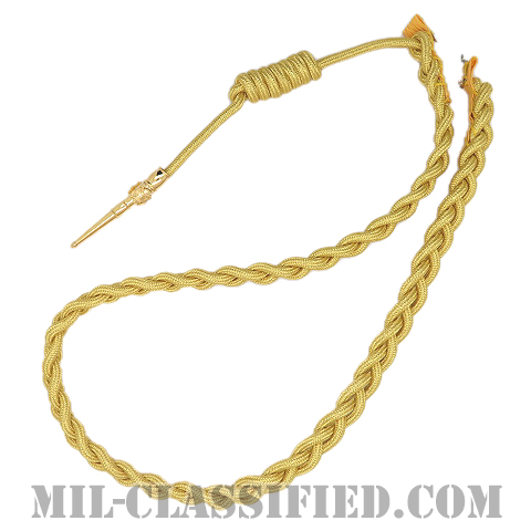 米陸軍 サービス・エギュレット (補佐官用)（U.S. Army Service Aiguillette, Synthetic Gold）[エギュレット・ショルダーコード（飾緒）]の画像