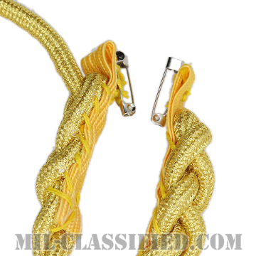 米陸軍 サービス・エギュレット (補佐官用)（U.S. Army Service Aiguillette, Synthetic Gold）[エギュレット・ショルダーコード（飾緒）]の画像