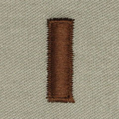 少尉（Second Lieutenant (2LT)）[ABU/空軍階級章/パッチ/ペア（2枚1組）]の画像