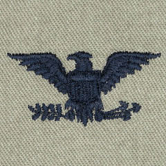 大佐（Colonel (COL)）[ABU/空軍階級章/パッチ/ペア（2枚1組）]画像