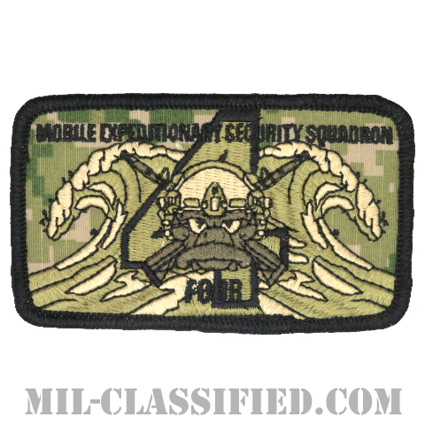 第4機動遠征警備戦隊（Mobile Expeditionary Security Squadron 4 (MSRON 4)）[NWU Type3（AOR2）/メロウエッジ/ベルクロ付パッチ]の画像